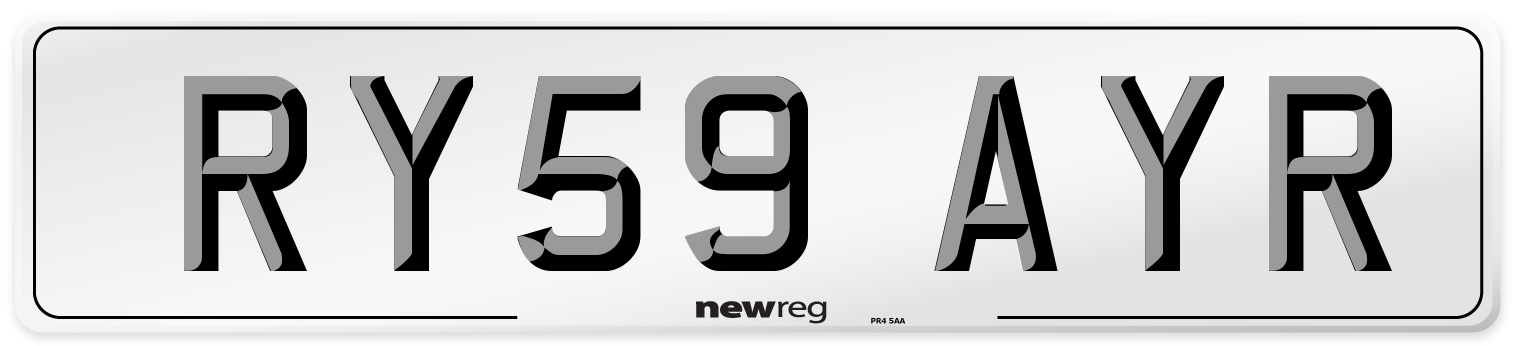 RY59 AYR Number Plate from New Reg